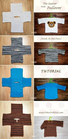 the instructions for how to make an adorable baby's sweater out of knitted material