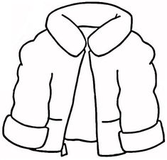 a drawing of a jacket with a hood