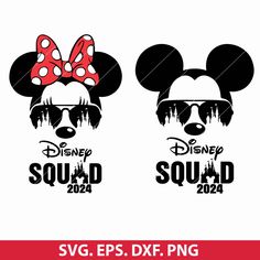 mickey and minnie mouse head with sunglasses svg eps dxf png example