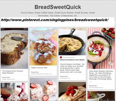 a pinter's page for breadsweetquick with pictures of cakes and desserts