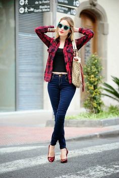 Outfits Con Jeans, Casual Chic Outfits, Outfits 2016, Outfit Jeans, Casual Chic Outfit, Looks Style, Look Chic, Outfits Casuales