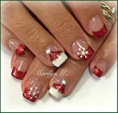 Pin on dunndthrt Christmas Nails Tips, Nail Design For Winter, Pretty Christmas Nails, Christmas Nail Design, 30 Nails, Amazon Beauty