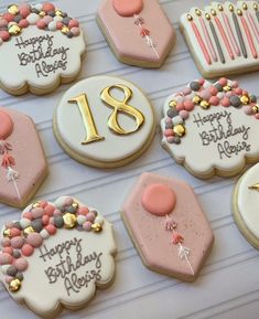 Decorated Birthday Cookies, Birthday Biscuits, Balloon Cookies, Cookies Theme, Sugar Cookie Designs, Fondant Cookies, Fancy Cookies