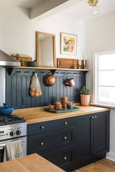 the kitchen is clean and ready to be used as a place for cooking or baking