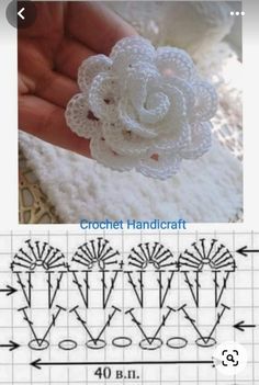 crochet handicraft flowers are shown on the screen