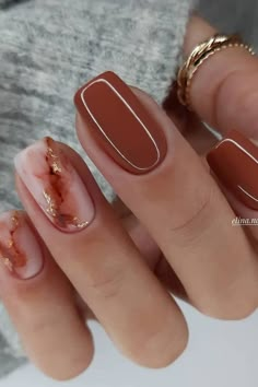 Minimalist Natural Nails Fall Gel Nails, Autumn Nails, Classy Nails, Pretty Acrylic Nails, Chic Nails, Fancy Nails, Short Acrylic Nails, Nail Polishes