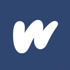 the w logo is shown on a dark blue background with white letters in the middle