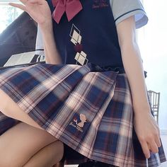 Snow White JK Preppy Style Cute Girl Pretty Plaid Skirt is only $39.72, ships to all over the world! Uniform Bow Tie, Skirt Lengths, Preppy Mode, Estilo Harajuku, Your Adorable, Estilo Preppy, Plaid Skirt, Harajuku Fashion, Plaid Skirts