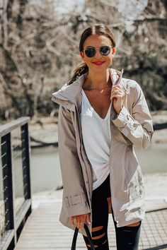 the wear everywhere rain jacket! - Lauren Kay Sims Amazon Clothes, Spring Coat, Summer Jacket