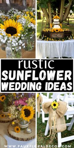 rustic sunflower wedding decor ideas