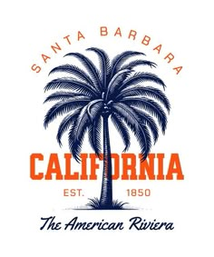 a palm tree with the words california on it