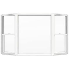 an open window on a white background