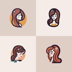 four women with different hair styles and colors