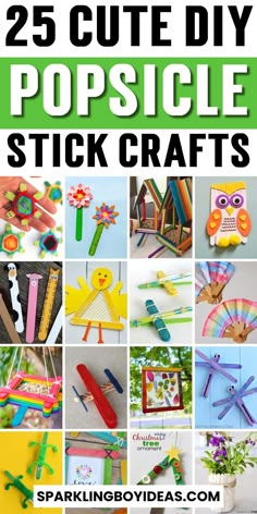 25 cute diy popsicle stick crafts that are perfect for kids to make and sell