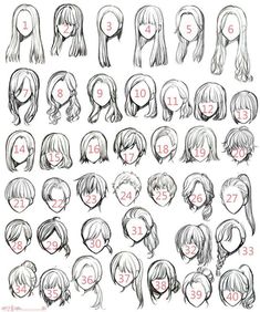 how to draw anime hair step by step with pictures for kids and adults in the style of