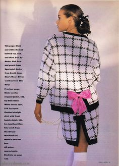 ‘Well Suited’ from…………..Dolly magazine April 1987 feat Alison Brahe *Ugh, nothing compares to 1980s Chanel! Alison Brahe, 1980s Chanel, Dolly Magazine, 90’s Nostalgia, 80 Fashion, Teen Magazine, Chanel Inspired, 90's Fashion