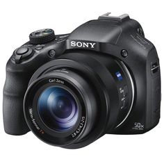 the sony camera is shown on a white background