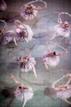 several ballet dancers are performing on stage