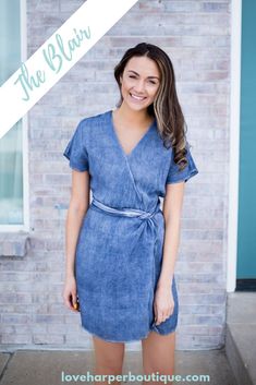 Our Blair dress is a lovely piece perfect for transitioning your closet to the warmer months. In a denim blue hue with self-tie detailing around the waist for form-fitting appeal, we love teaming it with a pair of camel wedges to create a chic daytime look. Denim Dress Outfit. How to Wear a Denim Dress. Vintage Denim Dress. How to Style a Denim Dress. Casual Denim Dress. #2019summerfashion #denimdress Style A Denim Dress, Denim Dress Casual, Denim Dress Vintage, Blair Fashion, Cute Outfits For Going Out, Denim Dress Outfit, Blair Dress, Casual Denim Dress, Denim Dress Summer