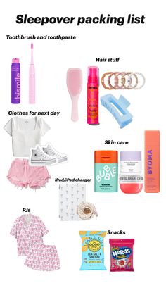 What To Pack For A Sleepover List, What To Pack For A Sleepover, Sleepover Packing, Sleepover Packing List, Camp Packing List, Ipad Charger, Sleepover List, Camping Packing List, Fun Sleepover Ideas