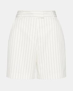 Elevate your spring fashion with the RUBINA shorts. Featuring a high-waisted design and cream pinstripe suiting, these shorts are a must-have for any sophisticated wardrobe. Spring just got a whole lot chicer. Pinstripe walking shorts Hook and bar closure with zipper Two functional side pockets and two nonfunctional back pockets with hip dart Belt loops 63% polyester 35% rayon 2% elastane Inseam: 6" Care instructions: hand wash cold separately, do not bleach, lay flat to dry, low iron if necessa Beach Wedding Black, Walking Shorts, Wedding Dress With Veil, Bride Book, Long Sleeve Dress Formal, Girly Dresses, Black Tie Wedding, Shorts White, Sorrento