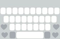 a computer keyboard with hearts on it