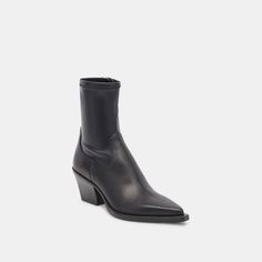 Rutger Boots Black Leather | Women's Black Leather Mid-Ankle Boots – Dolce Vita Leather Sock Boots, Chelsea Boots Men Outfit, Dolce Vita Boots, Boots Men Outfit, Chelsea Boots Men, Wide Calf Boots, Midi Skirts, Calf Boots, Black Leather Boots