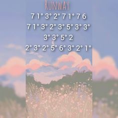 an image of a calendar with numbers in the sky and flowers all over it's surface