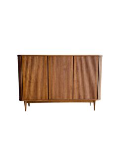 the sideboard is made out of wood