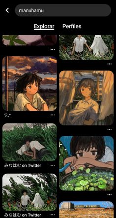 an anime story is shown with many different scenes