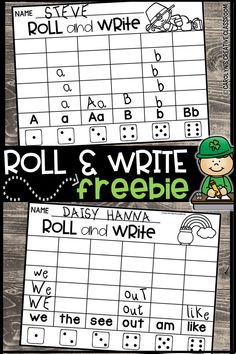 roll and write freebie for kids to practice their handwriting skills with the letter d