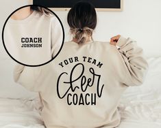 Custom Cheer Coach Shirt Personalized Cheerleader Shirt Game - Etsy Cheer Camp Shirts, Dance Team Shirts, Cheer Coach Shirts, Dance Mom Gifts, Dance Mom Shirt, Cheer Coach Gifts, Coach Outfits, Cheerleading Coaching, Cheer Gear