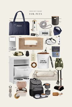 the contents of a travel bag are arranged on a white background, including luggage and accessories