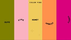 an image of different colors in the same color scheme as well as black and pink