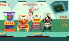 an animated image of some food items in front of a tv screen with the caption's name on it