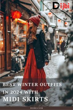 Winter Midi Skirt, Midi Skirt Outfit Ideas, Winter Midi Skirt Outfit, Midi Skirt Outfit Winter, Midi Skirt Winter, Skirt Outfit Ideas, Skirt Winter, Best Winter Outfits, Midi Skirt Outfit