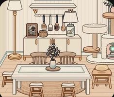 a living room filled with furniture and decor