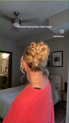 prom hairstyle, prom hair ideas, hairstyles, hair tutorial, hairstyle tutorial, prom hair inspo Cute Updo Hairstyles Easy, Hoco Hairstyles Updo Easy, Pretty Hoco Hairstyles, Prom Messy Bun Hairstyles, Cute Formal Updos, Bun Hoco Hairstyles, Hair For Bad Hair Days, Homecoming Updo Hairstyles Tutorial, Hoco Hairstyles Updo Ponytail