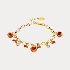 Elegant Red Enamel Bracelets, Metal Bracelets With Shiny Finish As Gift, Metal Bracelets With Shiny Finish For Gift, Elegant Orange Metal Bracelet, Elegant Orange Metal Bracelets, The Bling Ring, Fruit Jewelry, Jewelry Accessories Ideas, Dope Jewelry