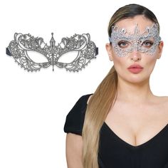 PRICES MAY VARY. Elegant Design: These masquerade masks are a must-have accessory for any formal event or party, adding a touch of sophistication and mystery to your outfit. The intricate lace pattern and beautiful colors make them a show-stopping accessory that is sure to turn heads and make you feel like a true queen Comfortable Fit: We know that comfort is just as important as style, which is why these masks are made from lightweight and breathable materials that feel great against your skin. Elegant Wedding Masks, Elegant Masquerade Mask For Formal Occasions, Elegant Formal Mask For Carnival, Elegant Formal Masks For Carnival, Elegant Party Masks And Prosthetics, Adjustable Masquerade Mask For Wedding Carnival, Elegant Adjustable Masquerade Mask For Mardi Gras, Adjustable Eye Masquerade Mask, Masquerade Carnival Headpiece