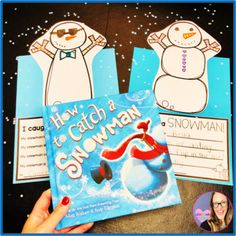 snowman and penguin bookmarks for children to read with their own name on them