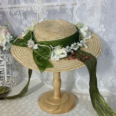 This price is for a straw hat only. 19 Century Hats, 18th Century Hats Women, Luxury Whimsical Mini Hats For Garden Party, Whimsical Luxury Mini Hats For Garden Parties, Edwardian Womens Hat, Luxury Mini Hats For Garden Party, 1914 Womens Hats, Luxury Adjustable Straw Hat For Garden Party, Luxury Straw Hat For Garden Party