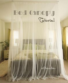 a bed canopy with the words red canopy on it