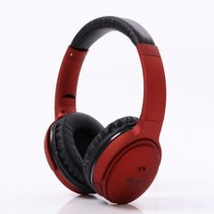 the headphones are red and black