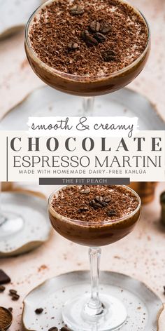 two images of espresso martinis with chocolate shavings Chocolate Espresso Martinis, Espresso Martini Flavors, Chocolate Espresso Martini Recipe, Crafty Cocktails, Homemade Kahlua, Mexican Mocha, Charcuterie Party, Recipe Photography