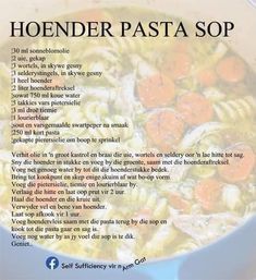 a recipe for homemade pasta in a pot