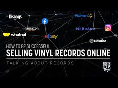 the words selling vinyl records online are shown