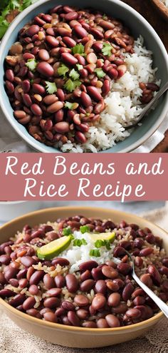 red beans and rice recipe in a bowl