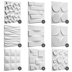 different shapes and sizes of wall panels