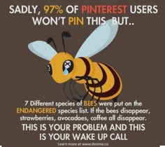 a poster with an image of a bee and the caption says, it's your